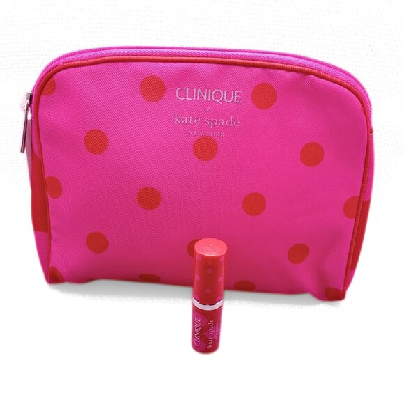 CLINIQUE Kate Spade Polka Dot Makeup Bag and Limited Edition Bare Pop Lip Color - Picture 9 of 9